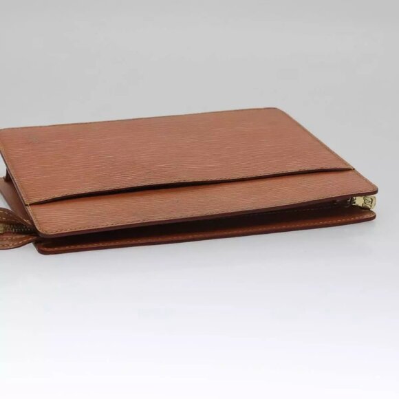 LOUIS VUITTON Epi Pochette Homme Clutch Bag Zipangu Gold - Picture 6 of 16